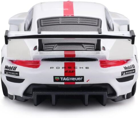 911 RSR #911 White with Red Stripe and Graphics Race Series 1/43 Diecast Model Car by Bburago 38302 in Saudi Arabia