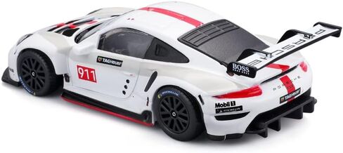 911 RSR #911 White with Red Stripe and Graphics Race Series 1/43 Diecast Model Car by Bburago 38302 in Saudi Arabia