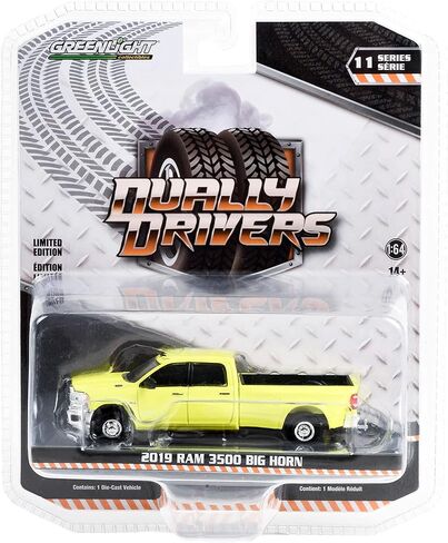 2019 Ram 3500 Big Horn Pickup Truck National Safety Yellow Dually Drivers Series 11 1/64 Diecast Model Car by Greenlight 46110 E in Saudi Arabia