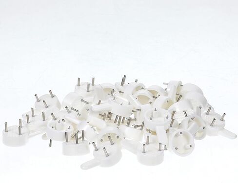 36Pcs Plastic Non-Trace Wall Picture Hooks Concrete Wall Hooks Invisible Hard Walls Hook Frame Hangers for Hanging Picture Photo Frame 1*0.6 inch (White) in Saudi Arabia