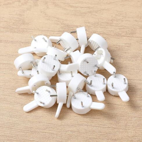 36Pcs Plastic Non-Trace Wall Picture Hooks Concrete Wall Hooks Invisible Hard Walls Hook Frame Hangers for Hanging Picture Photo Frame 1*0.6 inch (White) in Saudi Arabia