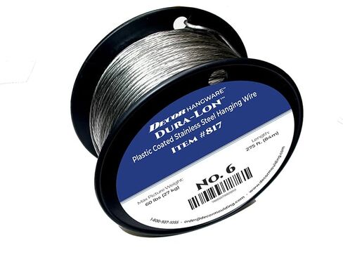 Decor Dura-Lon Vinyl Coated Stainless Steel Picture Wire #2, Max Load 15lb, 1500 Foot Roll in Saudi Arabia