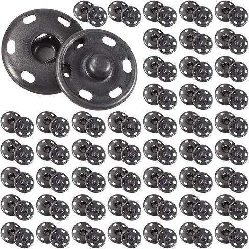 50 Sets Sew on Snaps Snap Buttons for Clothes Fabric Sewing Snaps 19 Mm Metal Snap Fasteners Press Studs Buttons for Sewing Clothing in Saudi Arabia