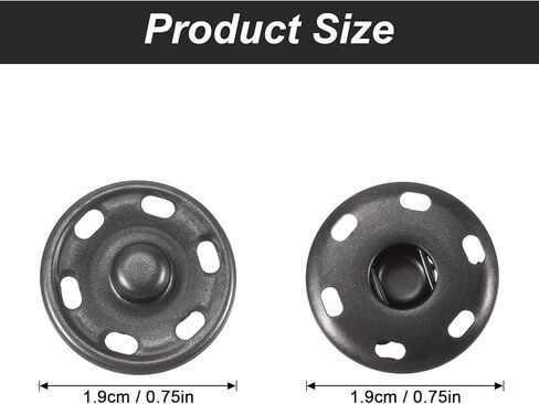 50 Sets Sew on Snaps Snap Buttons for Clothes Fabric Sewing Snaps 19 Mm Metal Snap Fasteners Press Studs Buttons for Sewing Clothing in Saudi Arabia
