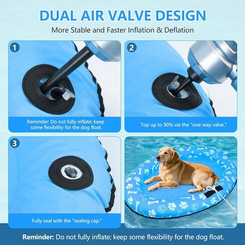 59'' x 39''Inflatable Dogs Pool Float with Rope - Tear Resistant Oxford Stable Support Puppy Floating Raft,Inflatable Summer Doggies Raft Toy for Small Medium Large Dogs Up to 88lb in Saudi Arabia