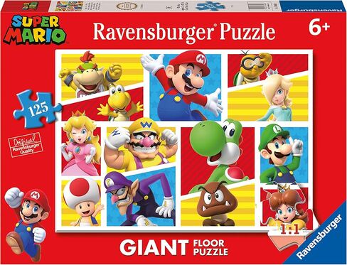 Ravensburger - فكرة هدية لمجموعة ألغاز سوبر ماريو العملاقة للأرضيات للأطفال بعمر 6 سنوات فما فوق، لعبة تعليمية ومحفزة، 125 قطعة عملاقة، 70 × 50 سم in Kuwait