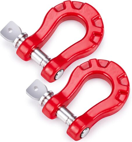 8PCS RC Car Trailer Buckle Metal Tow Shackle Lock Catch Front Bar Rescue Lock Hook Ring Compatible with Axial SCX10 Tamiya CC01 D90 D110 TF2 1/10 RC Crawler Car in Saudi Arabia