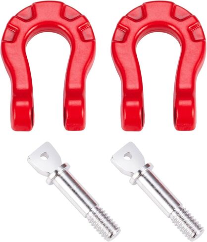 8PCS RC Car Trailer Buckle Metal Tow Shackle Lock Catch Front Bar Rescue Lock Hook Ring Compatible with Axial SCX10 Tamiya CC01 D90 D110 TF2 1/10 RC Crawler Car in Saudi Arabia