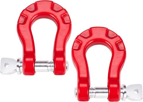 8PCS RC Car Trailer Buckle Metal Tow Shackle Lock Catch Front Bar Rescue Lock Hook Ring Compatible with Axial SCX10 Tamiya CC01 D90 D110 TF2 1/10 RC Crawler Car in Saudi Arabia