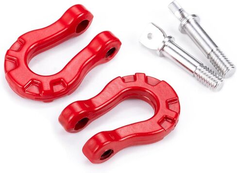 8PCS RC Car Trailer Buckle Metal Tow Shackle Lock Catch Front Bar Rescue Lock Hook Ring Compatible with Axial SCX10 Tamiya CC01 D90 D110 TF2 1/10 RC Crawler Car in Saudi Arabia