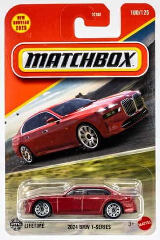 علبة الثقاب 2024 BMW 7-Series [أحمر] 100/125، لعبة سيارة مصبوبة بمقياس 1:64 in Kuwait