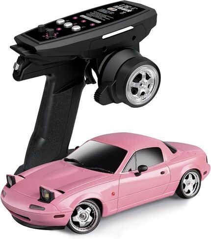سيارة الانجراف 1/18 RC، LD1804 Mini Mazda MX-5 بجهاز تحكم عن بعد، سيارة الانجراف عالية السرعة RTF، 2.4 جيجا هرتز RWD Miata RC مع أضواء LED جيروسكوبية لهدايا الألعاب in Kuwait