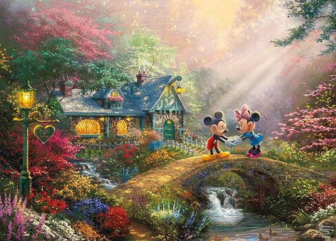 Ceaco - Thomas Kinkade - Disney - Mickey & Minnie Sweetheart Bridge - 1000 Piece Jigsaw Puzzle in Saudi Arabia