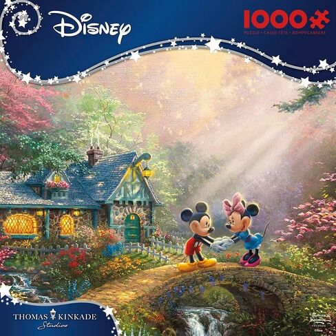 Ceaco - Thomas Kinkade - Disney - Mickey & Minnie Sweetheart Bridge - 1000 Piece Jigsaw Puzzle in Saudi Arabia