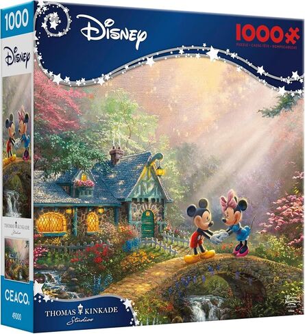 Ceaco - Thomas Kinkade - Disney - Mickey & Minnie Sweetheart Bridge - 1000 Piece Jigsaw Puzzle in Saudi Arabia