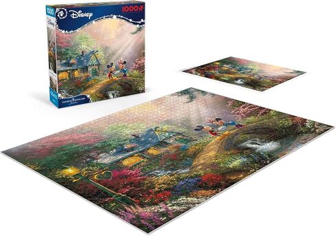 Ceaco - Thomas Kinkade - Disney - Mickey & Minnie Sweetheart Bridge - 1000 Piece Jigsaw Puzzle in Saudi Arabia