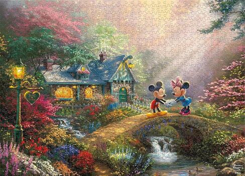 Ceaco - Thomas Kinkade - Disney - Mickey & Minnie Sweetheart Bridge - 1000 Piece Jigsaw Puzzle in Saudi Arabia