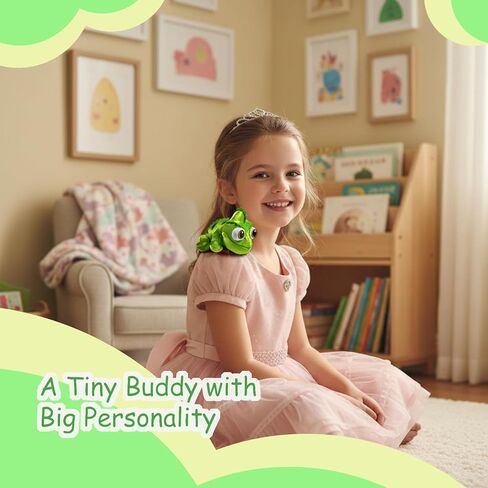 Lizard Plush, Cute Cartoon Chameleon Stuffed Toy with Hidden Magnet in Saudi Arabia