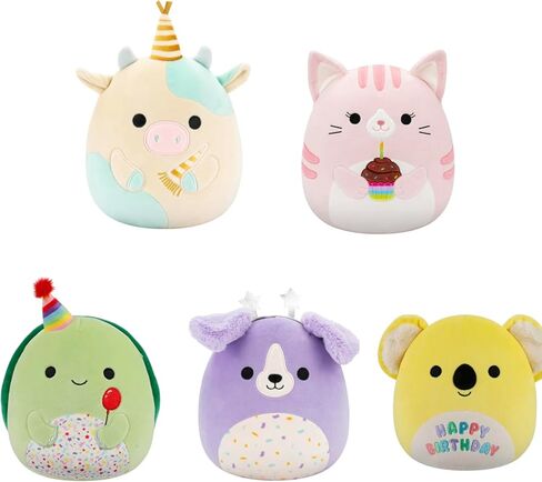 Squishmallows 2025 Original 8-Inch Happy Birthday Squad Plush - Collectible Soft & Squishy Mini Stuffed Animal Toy - Add to Your Squad - Gift for Kids, Girls & Boys (Deontay Retriever) in Saudi Arabia