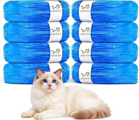 أكياس إعادة تعبئة فضلات القطط بطول 26.2 قدمًا متوافقة مع Litter Genie Plus/Standard/Style/Pet Pail، طول إضافي 80% ومدة استخدام 32 شهرًا، عبوات فضلات فائقة التحكم في الرائحة، 8 عبوات (الخرطوشة غير متضمنة) in Kuwait