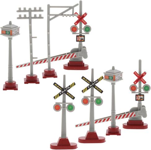 8Pcs Miniature Train Traffic Lights Railroad Model Train Accessories DIY Railroad Lights for Sand Table Decoration Micro Landscape 4.13 x 1.37 x 0.59 inch in Saudi Arabia