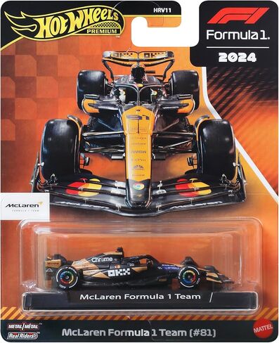 Hot Wheels Premium F1 2024 McLaren Formula 1 Team #4 Diecast Car, Metal/Metal, 1:64 Scale Collectible Race Car Model HRV11 in Saudi Arabia