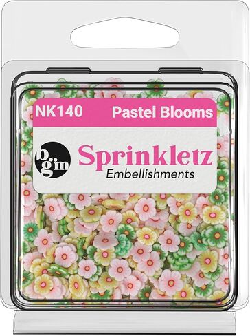 Buttons Galore Sprinkletz Polymer Clay Pieces for DIY Slime Add Ins Craft Embellishments 36 Grams 1500 Pieces - Spring & Summer (Pastel Blooms) in Saudi Arabia