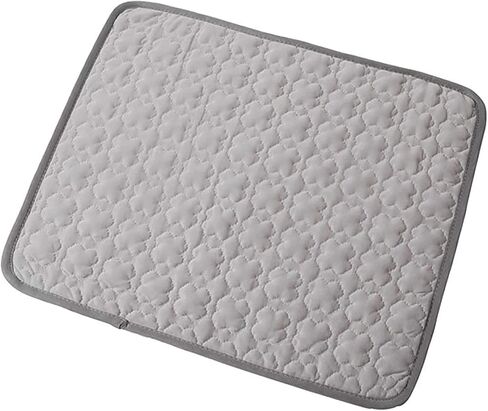 Pet Cooling Mat Ice Silk Washable Cooling Pad Pet Dog Cat Puppy Blanket for Sofa Floors Car Seat(S (50X40cm),Grey) in Saudi Arabia