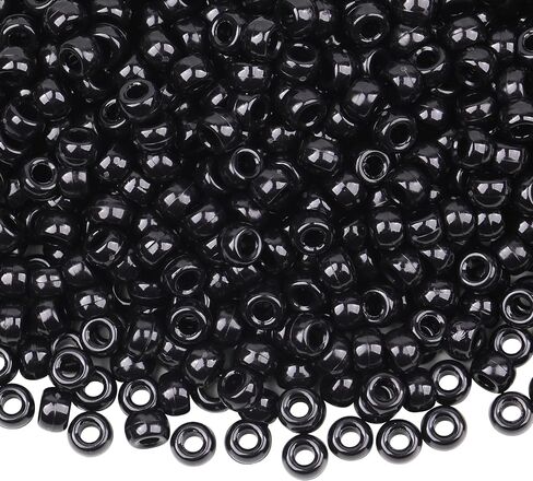 400Pcs Red Pony Beads Bracelet 6x9mm Plastic Barrel Pony Beads for Hair Braiding DIY Crafts Kandi Jewelry Key Chains and Ornaments Decorations in Saudi Arabia