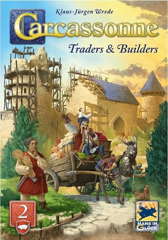 Hans Im Gluck Carcassonne Traders & Builders Board Game Expansion - Add Goods, Pigs & Builders to Enhance Strategy, Family Fun for Kids & Adults, Ages 8+, 2-5 Players, 45 Minute Playtime in Saudi Arabia