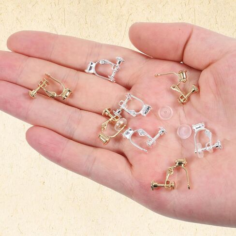 16 Pieces Clip on Earring Converter Earring Converters Pierced to Clip Pierced Earring-Backs for Posts Womens Clips on Earrings Non Pierced8 PCS Comfort Pads for Non-pierced Ears Comfort Earrings Pads in Saudi Arabia