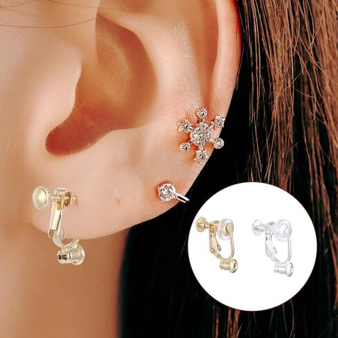 16 Pieces Clip on Earring Converter Earring Converters Pierced to Clip Pierced Earring-Backs for Posts Womens Clips on Earrings Non Pierced8 PCS Comfort Pads for Non-pierced Ears Comfort Earrings Pads in Saudi Arabia