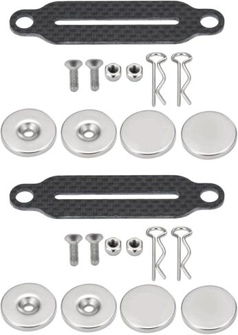 2PCS RC Car Shell Column Magnetic Stand Carbon Fiber Front and Rear Body Mounts Stealth with Magnet Invisible Body Post for 1:10 RC Crawler Car Axial SCX10 90028 90027 Upgrades in Saudi Arabia