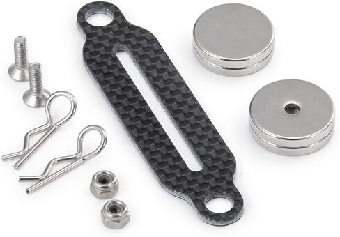 2PCS RC Car Shell Column Magnetic Stand Carbon Fiber Front and Rear Body Mounts Stealth with Magnet Invisible Body Post for 1:10 RC Crawler Car Axial SCX10 90028 90027 Upgrades in Saudi Arabia
