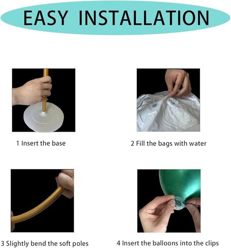 طقم حامل قوس البالون - شكل منحني حر 8.2 قدم و4.9 قدم حامل عمود بالون نصف قوس مع زخرفة خلفية أساسية لحفلات الزفاف، وأعياد الميلاد، وحفلات استقبال المولود الجديد، وديكورات الهالوين in Kuwait