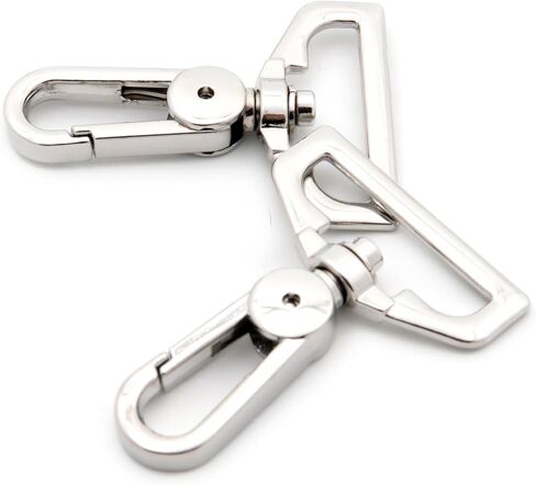 Metal Snap Hooks, 10 PCS Purse Hardware Push Gate Swivel Lobster Claw Clasp (Silver,1") in Saudi Arabia