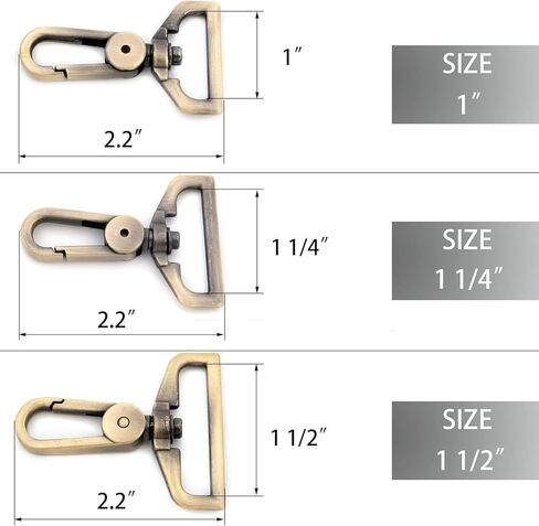 Metal Snap Hooks, 10 PCS Purse Hardware Push Gate Swivel Lobster Claw Clasp (Silver,1") in Saudi Arabia