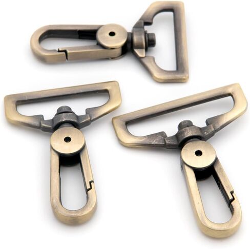 Metal Snap Hooks, 10 PCS Purse Hardware Push Gate Swivel Lobster Claw Clasp (Silver,1") in Saudi Arabia