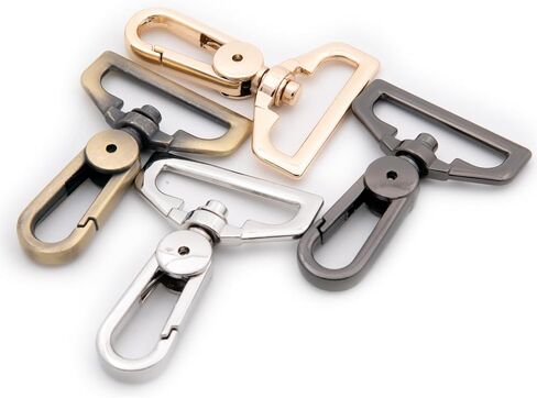 Metal Snap Hooks, 10 PCS Purse Hardware Push Gate Swivel Lobster Claw Clasp (Silver,1") in Saudi Arabia