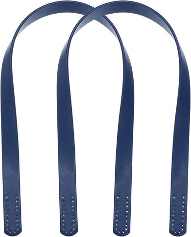 Generic 2pcs 24 Inch (60cm) Leather Purses Straps Handbag Belt Band Bag Handles for Purse Wallet Tote Making, Navy Blue in Saudi Arabia