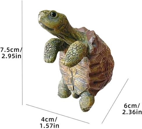 Resin Turtle Planter Hanger,Fun Garden Ornament,Cute Climbing Tortoise Flower Pot Hanger Figurines PlanterPot,for Bonsai Aquariums,Planter Edge Craft Decor,Creative Gift for Plant Parents in Saudi Arabia