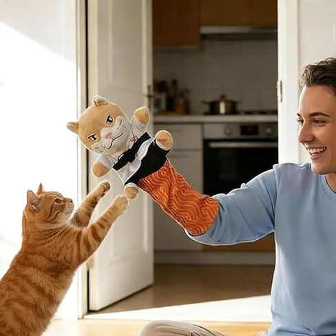 Cat Toys Interactive Puppet Glove,CatWrestling Glove with ProtectiveForearm Sleeve,Interactive HandPuppet Toy for Safe Play,Training,HandBiting and Play Boxing in Saudi Arabia