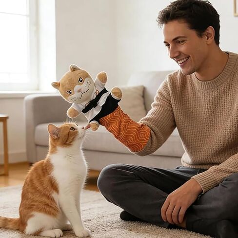 Cat Toys Interactive Puppet Glove,CatWrestling Glove with ProtectiveForearm Sleeve,Interactive HandPuppet Toy for Safe Play,Training,HandBiting and Play Boxing in Saudi Arabia