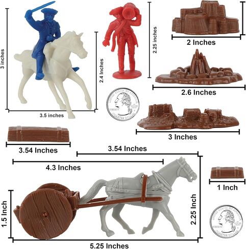 BMC Revolutionary War Battle of Bunker Hill - 115pc Plastic Army Soldier Playset in Saudi Arabia