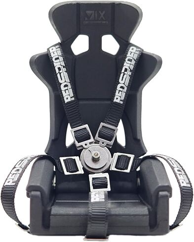 1/10 RC Car Simulation Hard Plastic Seat And Safety Belt Set RC Truck Nylon Seat Belt Decoration Accessories For 1:10 Buggy Car Traxxas TRX4 Axial SCX10 II RC4WD D90 Tamiya (Black) in Saudi Arabia