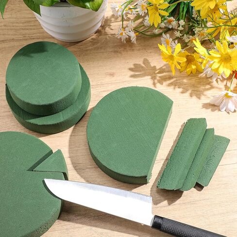 Pangda 4 Pcs Round Floral Foam Blocks in Different Sizes, Large and Small Dried Flower Foam Bricks for Valentine's Day Artificial Flowers Arrangements Craft Projects Wedding Aisle Party Decorations in Saudi Arabia