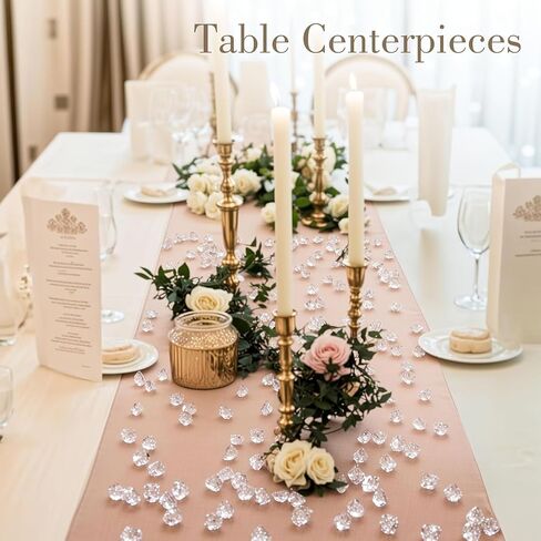 Acrylic Crushed Crystal Ice Rocks, 500PCS Fake Crystals Plastic Ice Cubes Diamonds Gems for Vase Fillers, Home Decoration, Table Scatter, Event, Wedding, Birthday, Arts & Crafts (Multicolor) in Saudi Arabia