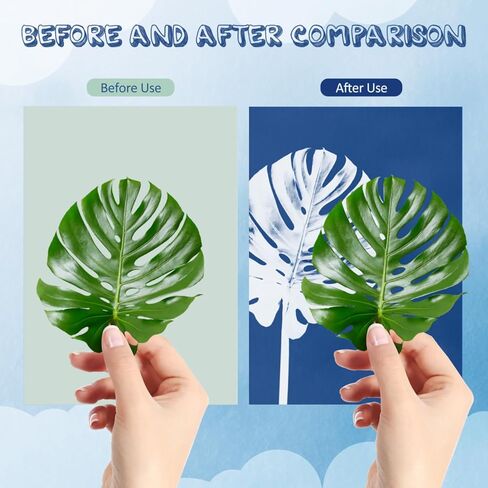 LALAFINA Cyanotype Paper Kit 32 Sheets Sun Print Paper 8.26X5.90In Solar Activated Art Sheets for DIY Crafts Drawing Printmaking Handmade in Saudi Arabia