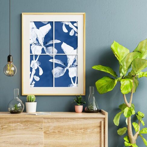 LALAFINA Cyanotype Paper Kit 32 Sheets Sun Print Paper 8.26X5.90In Solar Activated Art Sheets for DIY Crafts Drawing Printmaking Handmade in Saudi Arabia