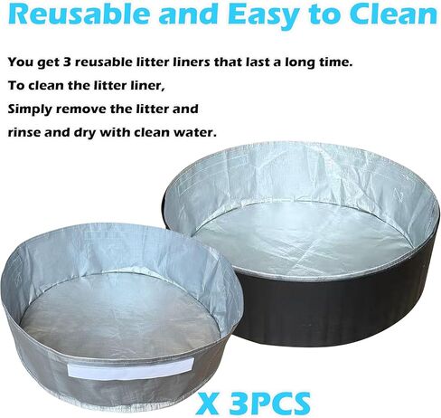 Cat Litter Box Liners for Hidden Plant Litter Box with Carrying Handles, Waterproof and Leak Proof (3 Pack) in Saudi Arabia